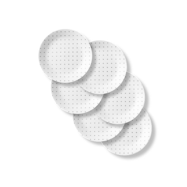 Farmstead Gray 8.5" Salad Plate, 6-pk