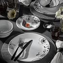 Inked Poppy 18-piece Dinnerware Set, Service for 6