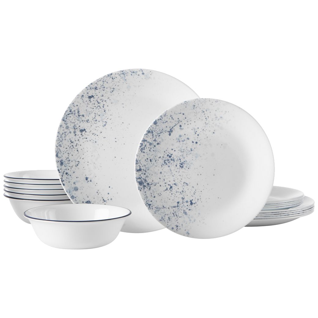 Indigo Speckle 18piece Dinnerware Set, Service for 6 Corelle