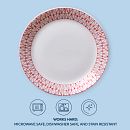 Everyday Expressions Glass Graphic Stitch 10.5" Dinner Plates, 4-pack