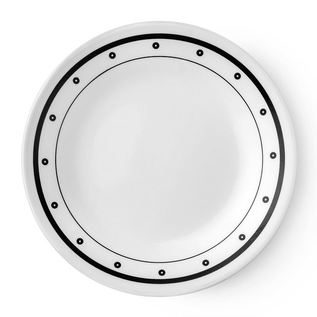 Livingware Beads 6.75" Plate, Black & White
