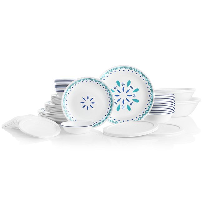 Santorini Sky 78-piece Dinnerware Set, Service for 12