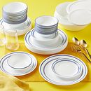 Classic Café Blue 78-piece Dinnerware Set, Service for 12