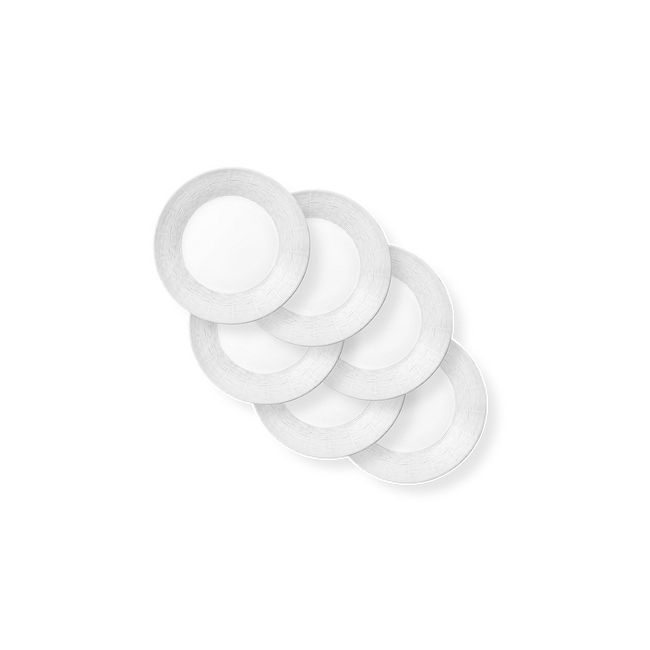 Woven Lines 6.75" Appetizer Plates, 6-pack