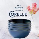 Stoneware Navy 21-ounce Cereal Bowls, 4-pack