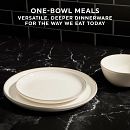 Stoneware 12-piece Dinnerware Set, Service for 4, Sea Salt