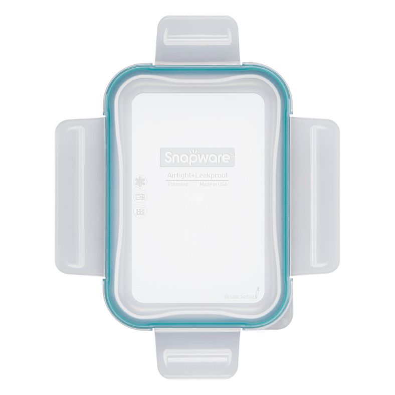 Total SolutionÂ® Small Rectangle Plastic Lid with Green Seal | Snapware