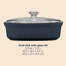 French Colors 2.5-quart Oval Baking Dish, Navy