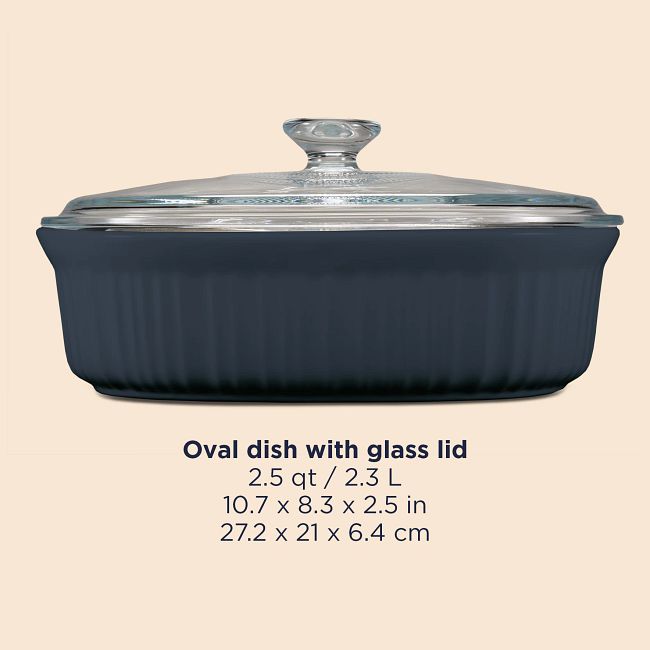 French Colors 2.5-quart Oval Baking Dish, Navy