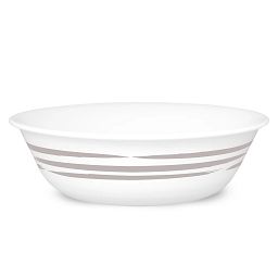 Brushed Silver 18-ounce soup / cereal bowl