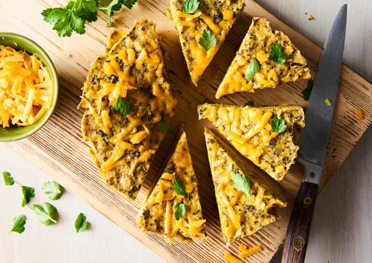 Broccoli And Cheddar Crustless Quiche