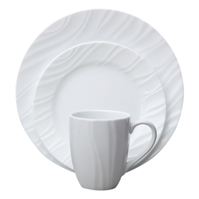 Boutique Swept Embossed 16-pc Dinnerware Set