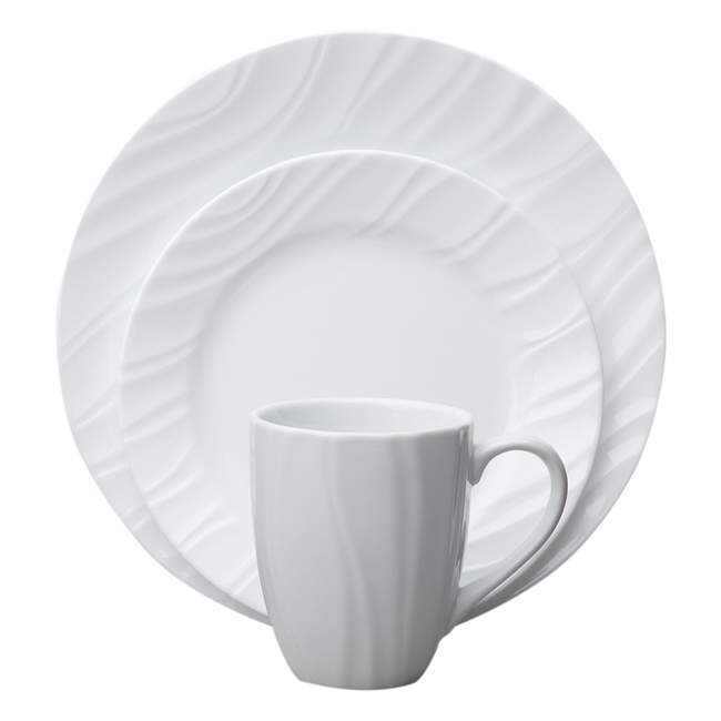Boutique Swept Embossed 16-pc Dinnerware Set