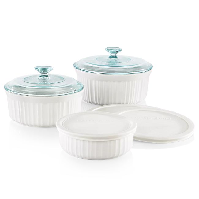 corningware french white ceramic bakeware