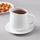 Winter Frost White 22-ounce Porcelain Sauce Pitcher with Saucer