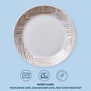 Everyday Expressions Glass Geometrica 7.5" Salad Plates, 4-pack