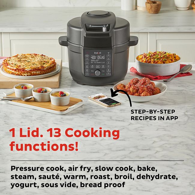 Instant Pot® Duo™ Crisp 6.5-quart with Ultimate Lid WIFI Multi-Cooker and Air  Fryer