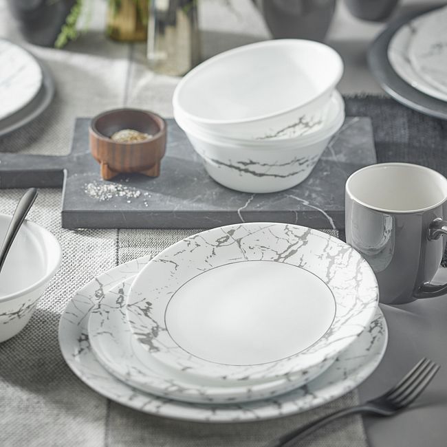 Stone Grey 16-piece Dinnerware Set, Service for 4