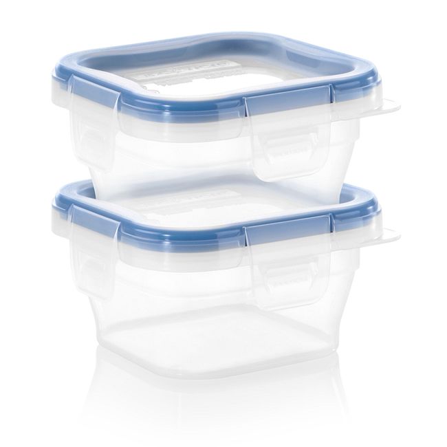 Total Solution® Square Plastic Food Storage, 2-pack