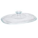 French White 2.5-qt Oval Glass Lid