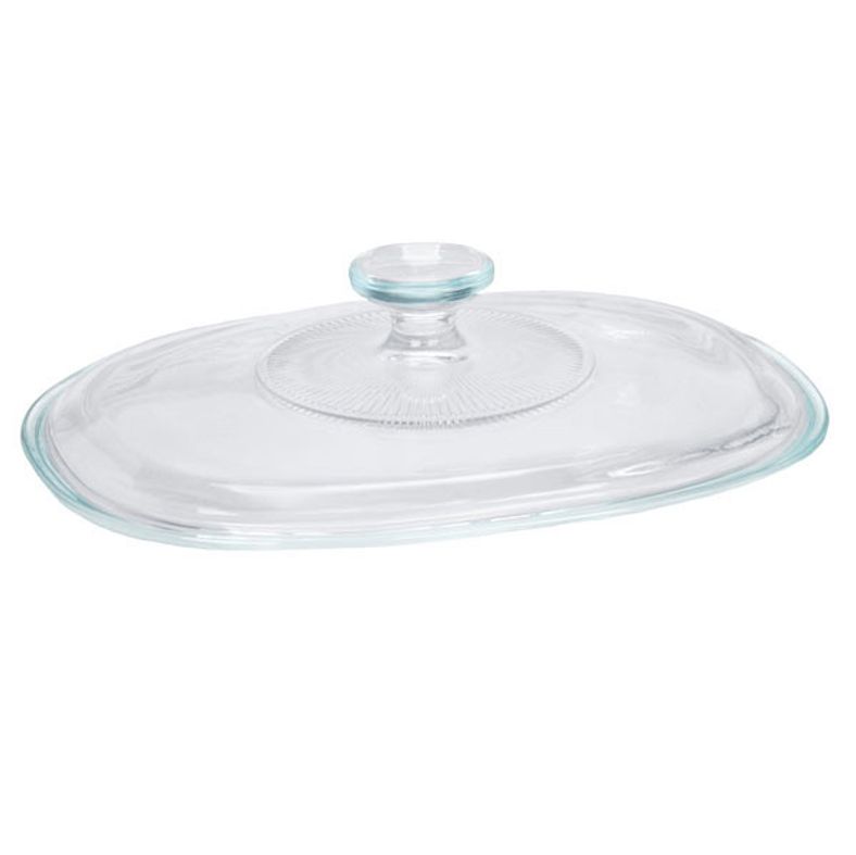 French White 2.5qt Oval Glass Lid Corningware