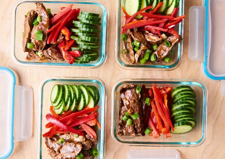 Korean Beef Bowl displayed in Snapware glass food storage dishes