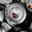 Inked Poppy 18-piece Dinnerware Set, Service for 6