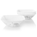 Night Blooms Gray 22-ounce Cereal Bowls, 4-pack