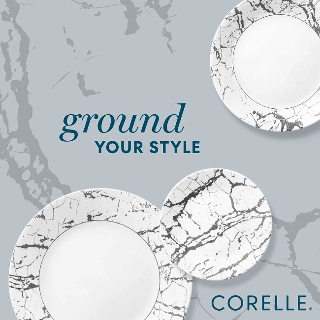 Stone Grey 6.75” Appetizer Plates, 6-pack
