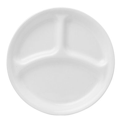 Winter Frost White 10.25" Divided Dinner Plate | Corelle