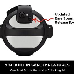 Instant Pot® Duo™ Plus 3-quart Mini Multi-Use Pressure Cooker with text Updated easy steam release switch
