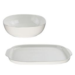 CW by Corningware Everyday Powder 2-pc Serving Set (white)