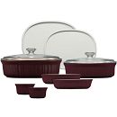 French Colors 10-piece Bakeware Set, Cabernet