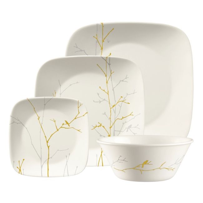 Gilded Woods 4-pc Square Place Setting