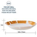 Everyday Expressions Glass Geometrica 23-ounce Meal Bowls, 4-pack