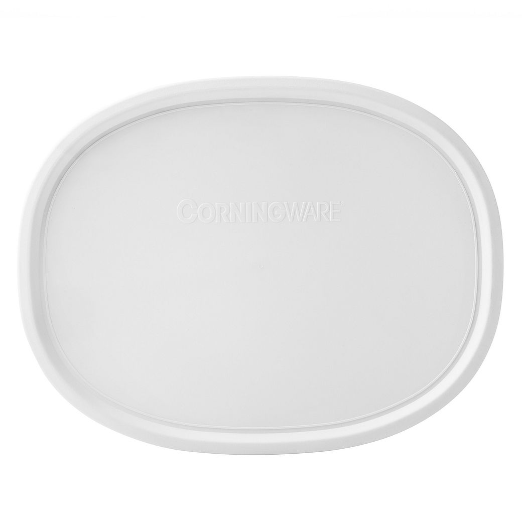 French White Plastic Lid for 1.5quart Oval Baking Dish Corningware
