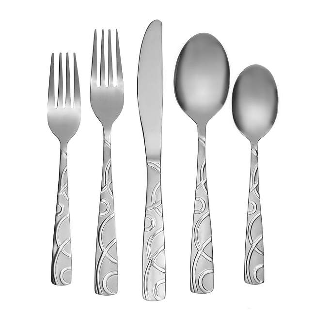 Conquest Sand 45-pc Flatware Set