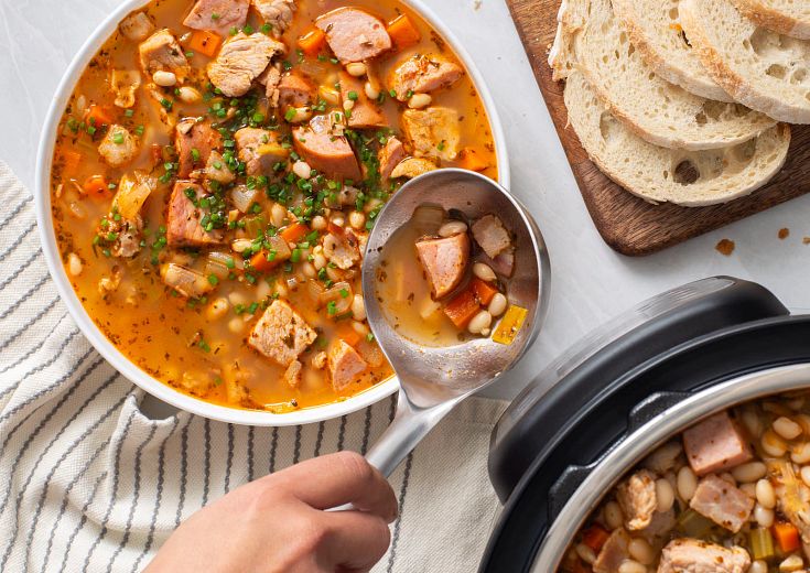 Party Cassoulet made with instant pot