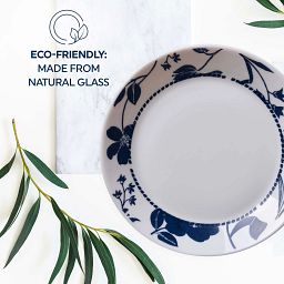  Rutherford 7.5" Salad Plate with text eco friendly made from natural glass
