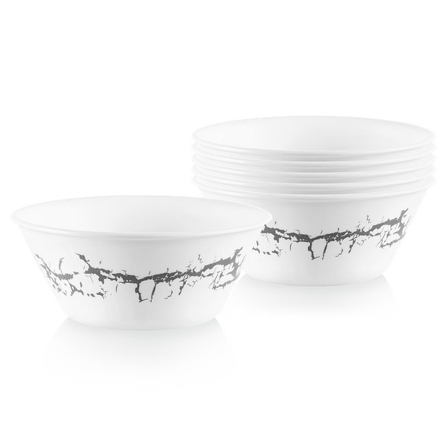 Stone Grey 21.5-ounce Medium Bowls, 6-pack
