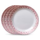 Everyday Expressions Glass Graphic Stitch 7.5" Salad Plates, 4-pack