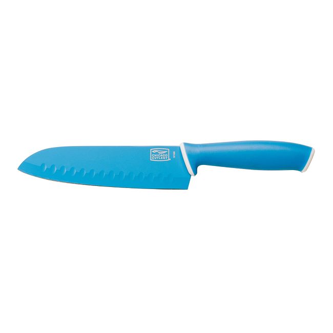 Vivid 6.75" Santoku Knife, Blue