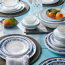 True Blue 50-piece Dinnerware Set, Service for 8