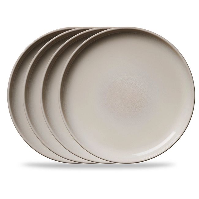 Stoneware 10.5" Dinner Plates, Oatmeal, 4-pack