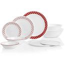 Crimson Trellis 78-piece Dinnerware Set, Service for 12