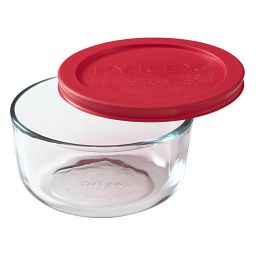 Simply Store® 2 Cup Round Dish w/ Red Lid