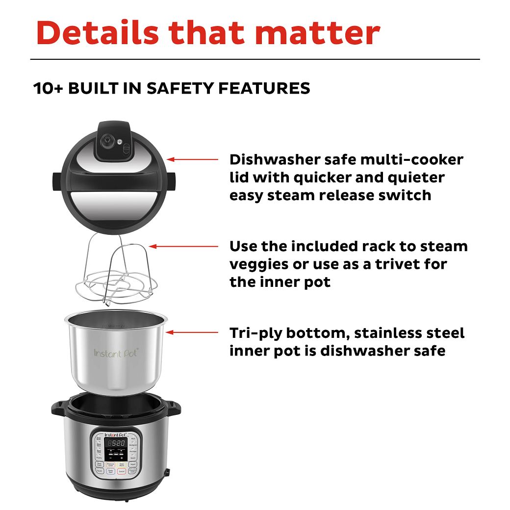 Instant Pot® Duo™ 8quart MultiUse Pressure Cooker, V5 Instant Home