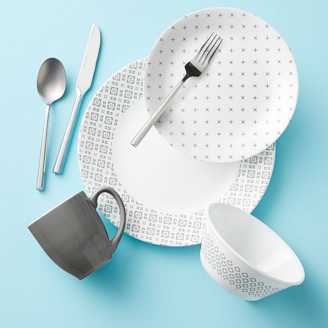 Farmstead Gray 16-piece Dinnerware Set, Service for 4