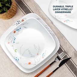 Adlyn Dinnerplate with text works hard microwave dishwasher & preheated ovensafe & stain resistant