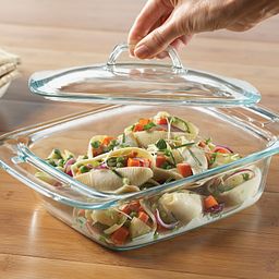 Easy Grab 2-qt Casserole with Food Inside